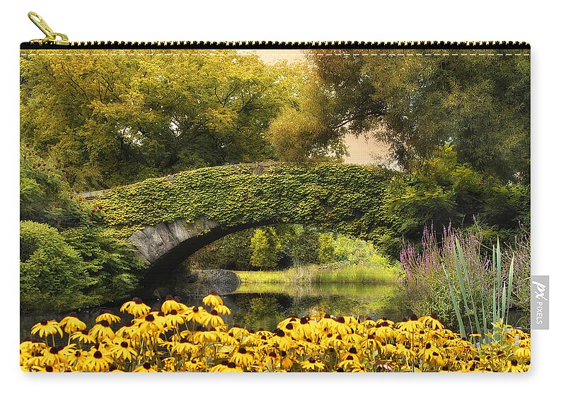 Bridge Zip Pouch featuring the photograph Summer in the City #1 by Jessica Jenney