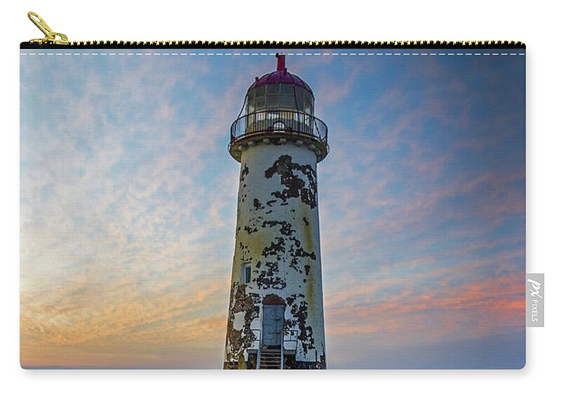 Lighthouse Zip Pouch featuring the photograph Sunset at the Lighthouse #2 by Ian Mitchell
