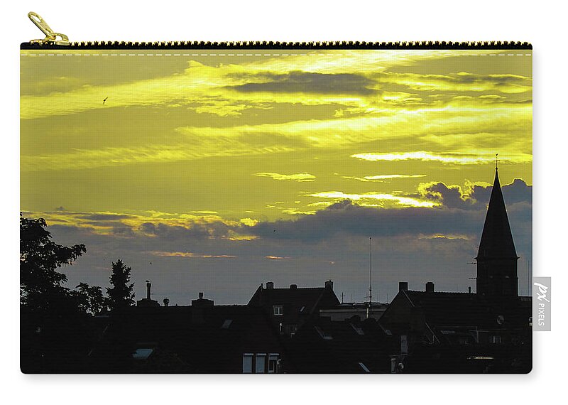 Sunset Zip Pouch featuring the photograph Sunset in Koln #2 by Cesar Vieira