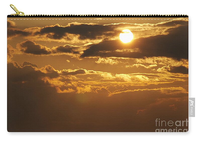 Sunset Zip Pouch featuring the photograph Sunset #4 by Michal Boubin