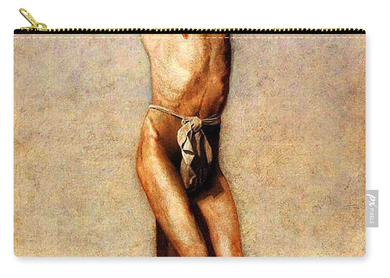 Thomas Eakins Zip Pouch featuring the painting The Crucifixion #2 by Thomas Eakins