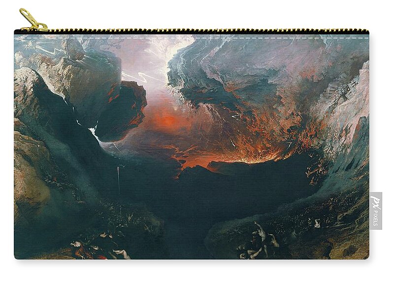 John Martin. English. Romanticism. Revelation. Apocalypse. Tate Gallery. London Zip Pouch featuring the painting The Great Day Of His Wrath by Troy Caperton