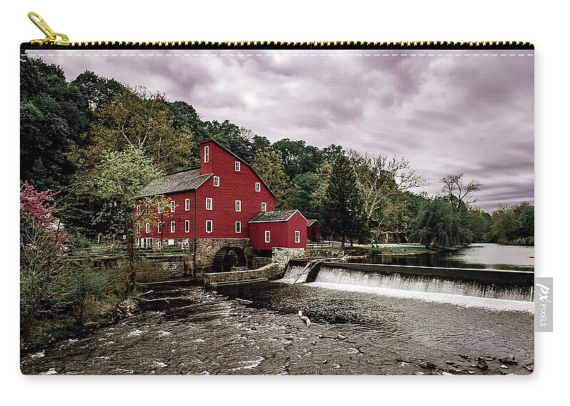 Red Mill Zip Pouch featuring the photograph The Red Mill #2 by Sam Rino