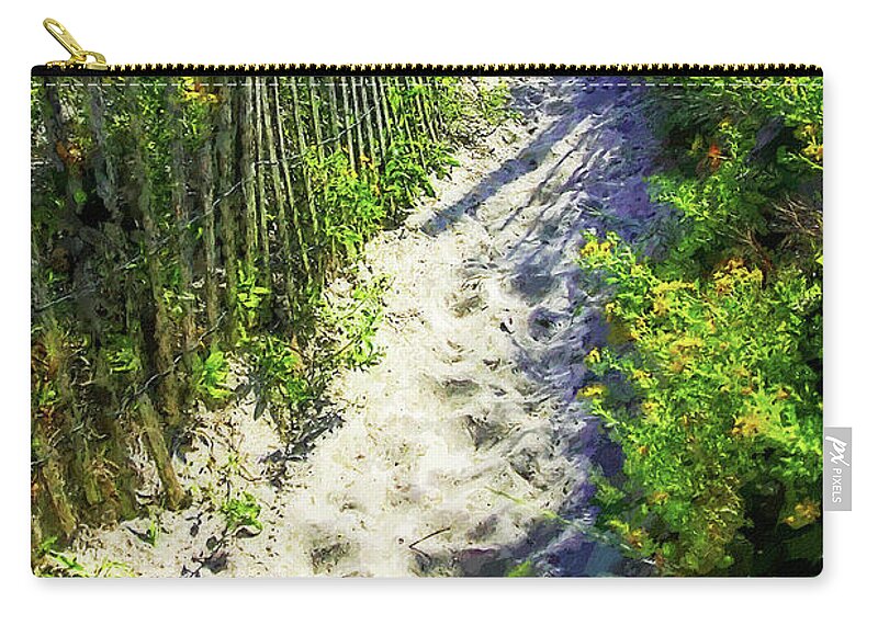 Color Zip Pouch featuring the photograph To the Beach #3 by Alan Hausenflock