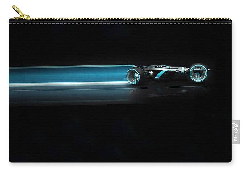 Tron Legacy Zip Pouch featuring the digital art TRON Legacy #2 by Maye Loeser