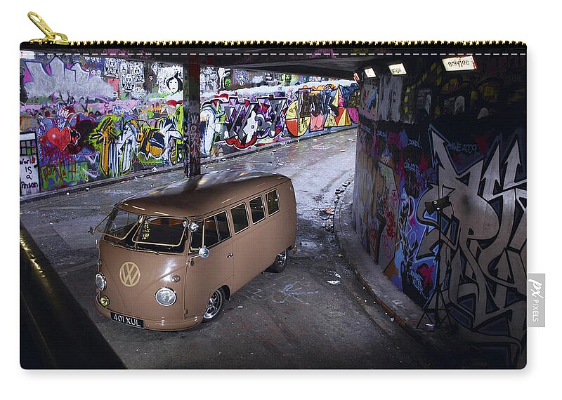 Volkswagen Microbus Zip Pouch featuring the photograph Volkswagen Microbus #2 by Mariel Mcmeeking