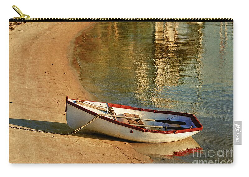 Rowboat Zip Pouch featuring the photograph 2- Waiting For A Captain by Joseph Keane