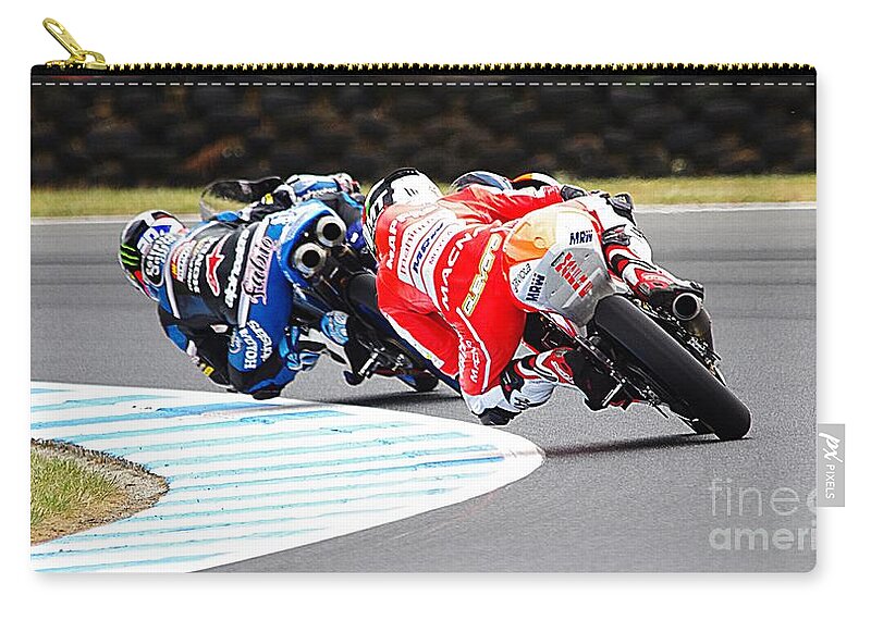 2015 Australian Moto Grand Prix Zip Pouch featuring the photograph 2015 Aussie Moto Grand Prix by Blair Stuart