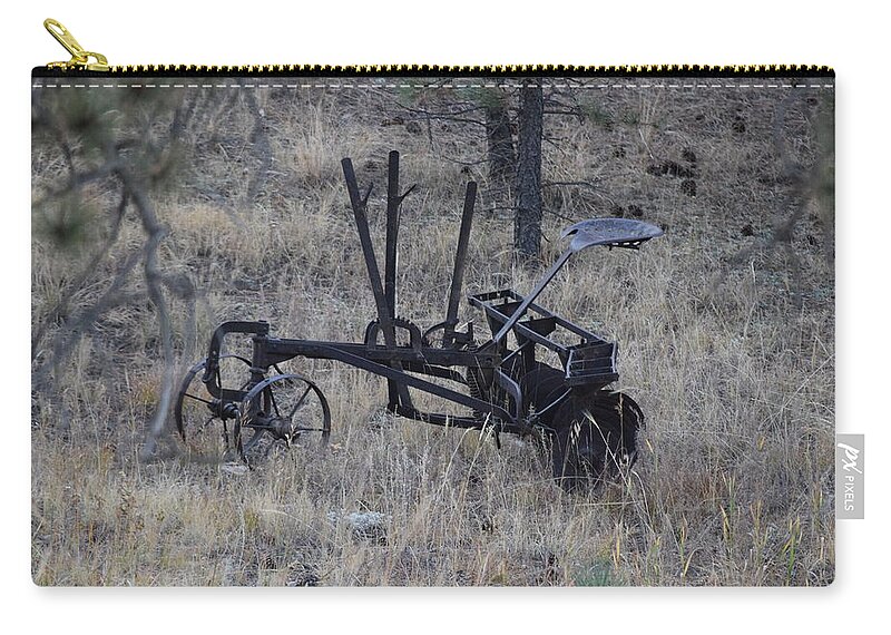 Old Zip Pouch featuring the photograph Old Farm Implement Lake George CO by Margarethe Binkley
