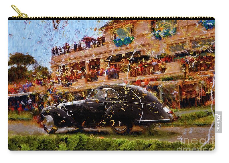 1937 Alfa Romeo 8c 2900b Touring Berlinetta Zip Pouch featuring the photograph 2018 Pebble Beach Concours d Elegance Best of Show 1937 Alfa Romeo 8C 2900B Touring Berlinetta by Blake Richards