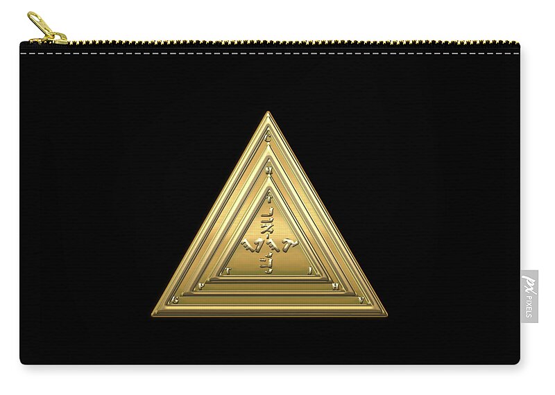 'ancient Brotherhoods' Collection By Serge Averbukh Zip Pouch featuring the digital art 20th Degree Mason - Master of the Symbolic Lodge Masonic Jewel by Serge Averbukh