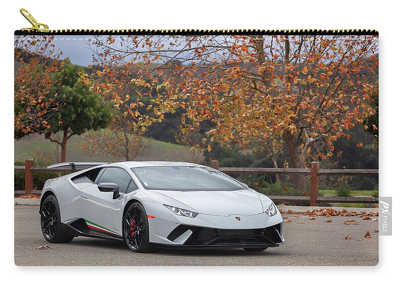 Lamborghini Zip Pouch featuring the photograph #Lamborghini #Huracan #Performante #Print #21 by ItzKirb Photography