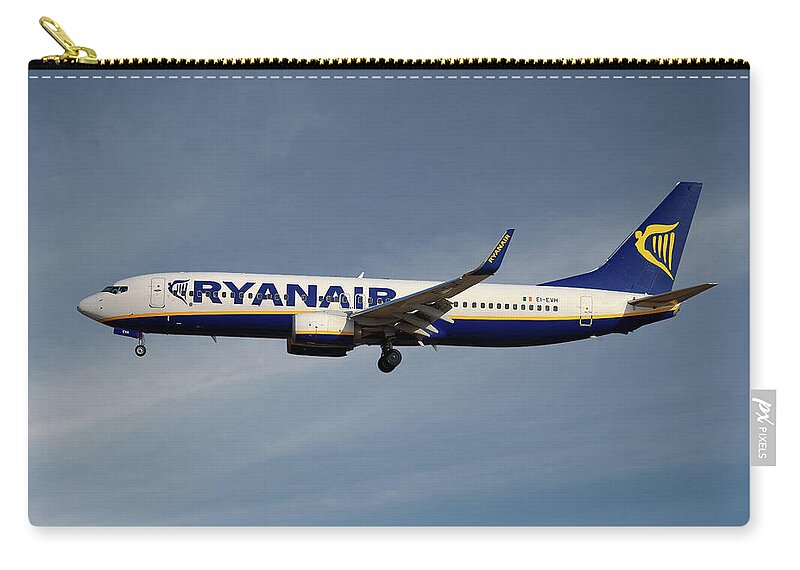 Ryanair Zip Pouch featuring the photograph Ryanair Boeing 737-8AS #21 by Smart Aviation