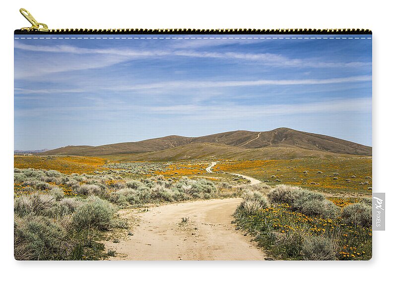 Antelope Valley Zip Pouch featuring the photograph Antelope Valley Poppy Reserve #22 by Beth Taylor