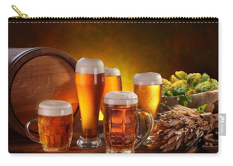 Beer Zip Pouch featuring the photograph Beer #23 by Mariel Mcmeeking