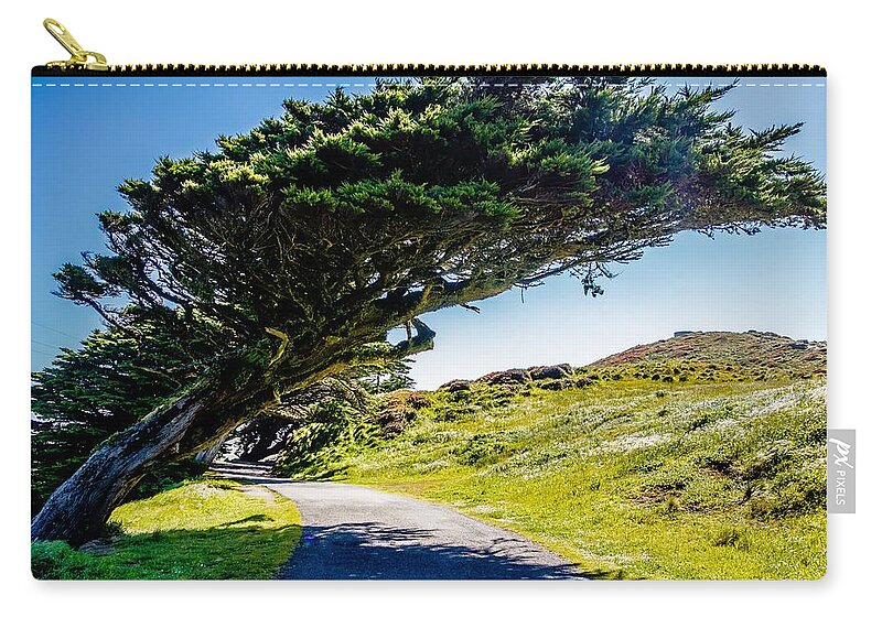 Landscape Zip Pouch featuring the photograph Point reyes national seashore landscapes in california #23 by Alex Grichenko