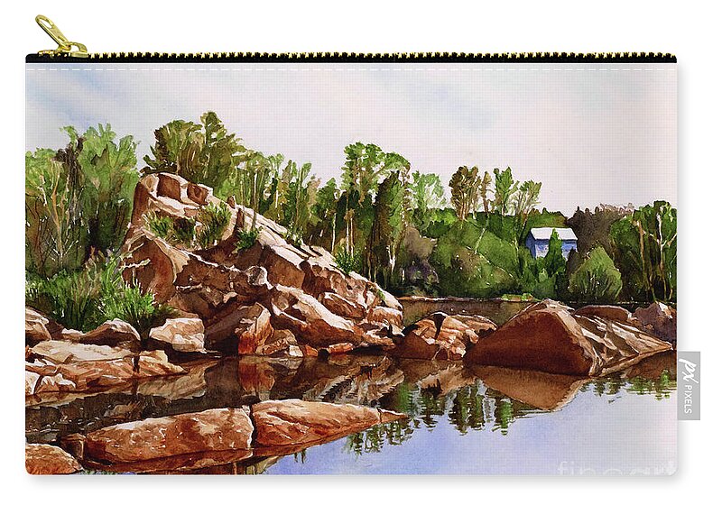 Landscape Zip Pouch featuring the painting #237 Negro Bar #237 by William Lum
