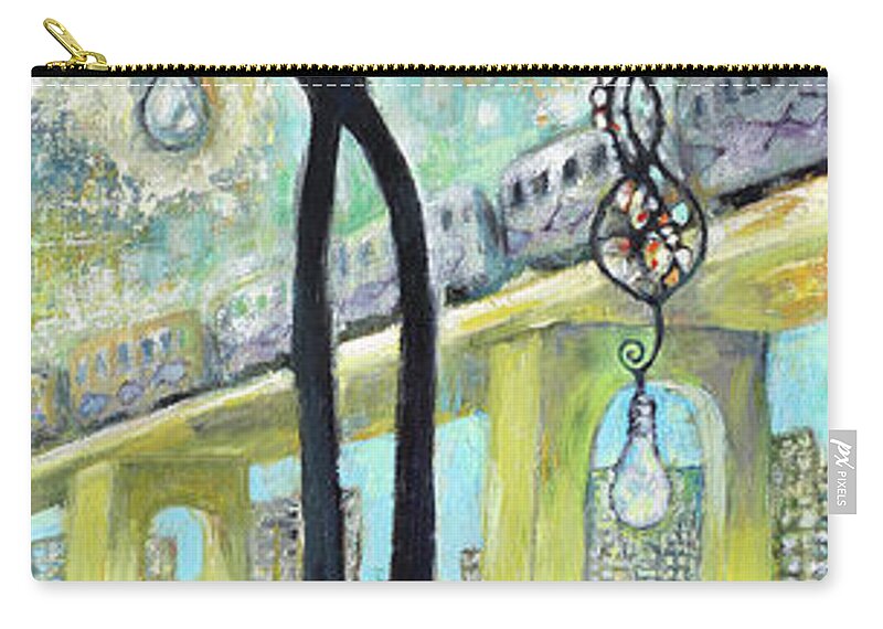 24 Zip Pouch featuring the painting 24/7 by Manami Lingerfelt
