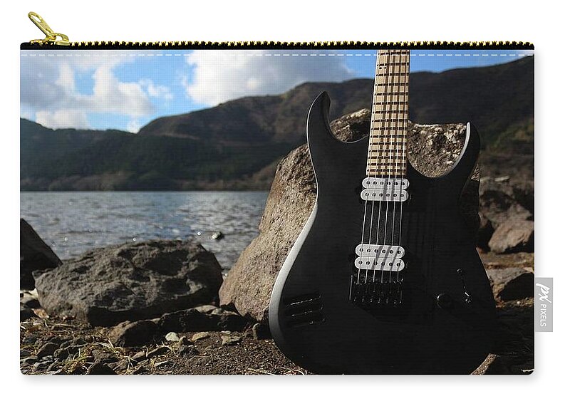 Guitar Zip Pouch featuring the photograph Guitar #26 by Jackie Russo