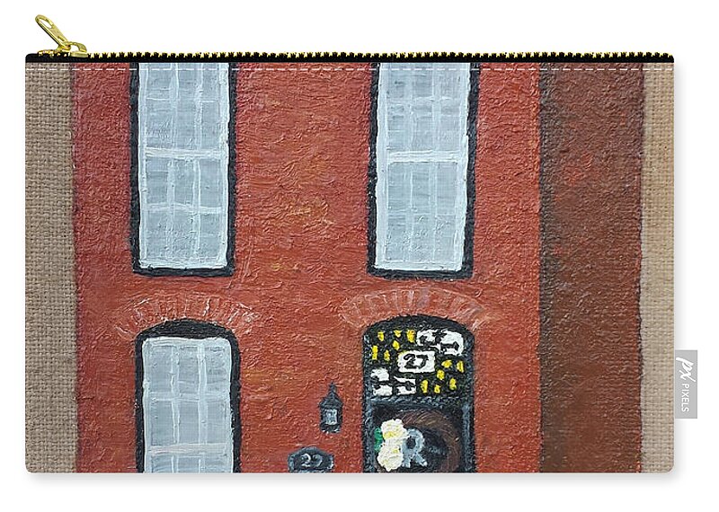 Building Zip Pouch featuring the painting 27 E Randall by Ania M Milo