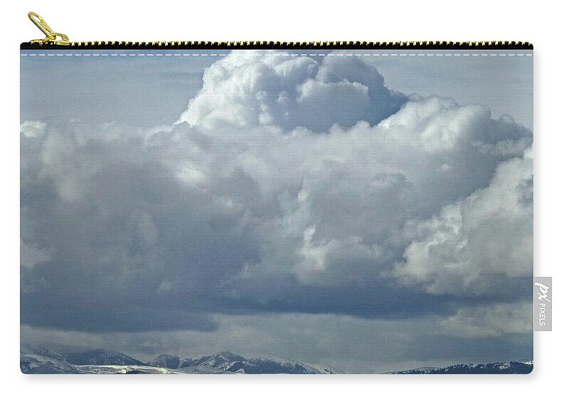 Clouds Zip Pouch featuring the photograph 2D07521-DC Clouds over Thousand Spring Valley by Ed Cooper Photography
