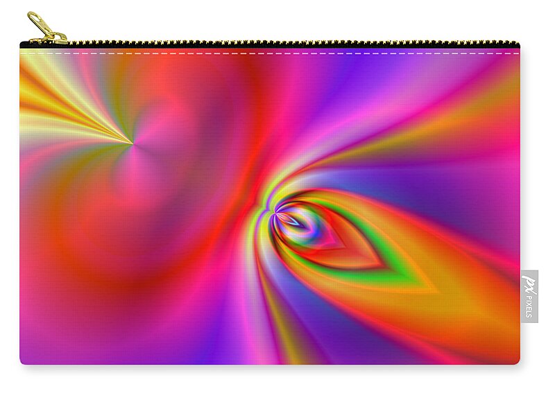 Abstract Zip Pouch featuring the digital art 2X1 Abstract 418 by Rolf Bertram