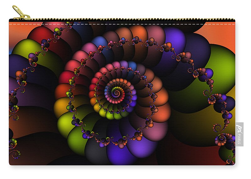 Abstract Zip Pouch featuring the digital art 2X1 Abstract 428 by Rolf Bertram