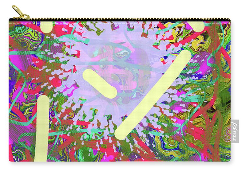Walter Paul Bebirian Zip Pouch featuring the digital art 3-21-2015abcdef by Walter Paul Bebirian