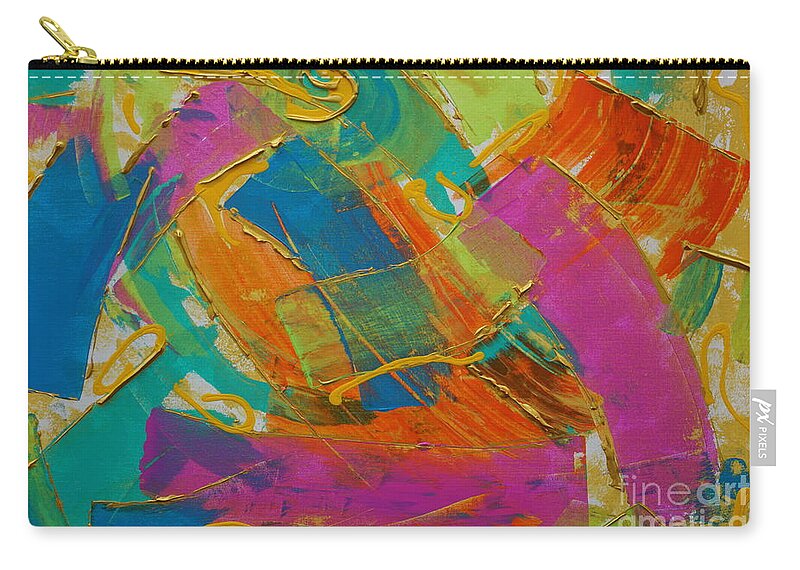 Abstract Zip Pouch featuring the painting Silk by Jimmy Clark