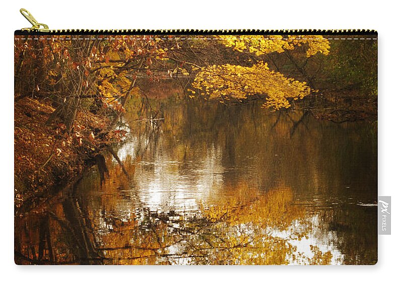 Autumn Zip Pouch featuring the photograph Autumn Reflected #3 by Jessica Jenney