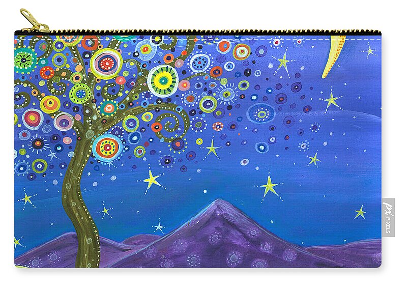 Dreaming Tree Carry-all Pouch featuring the painting Believe in Your Dreams by Tanielle Childers