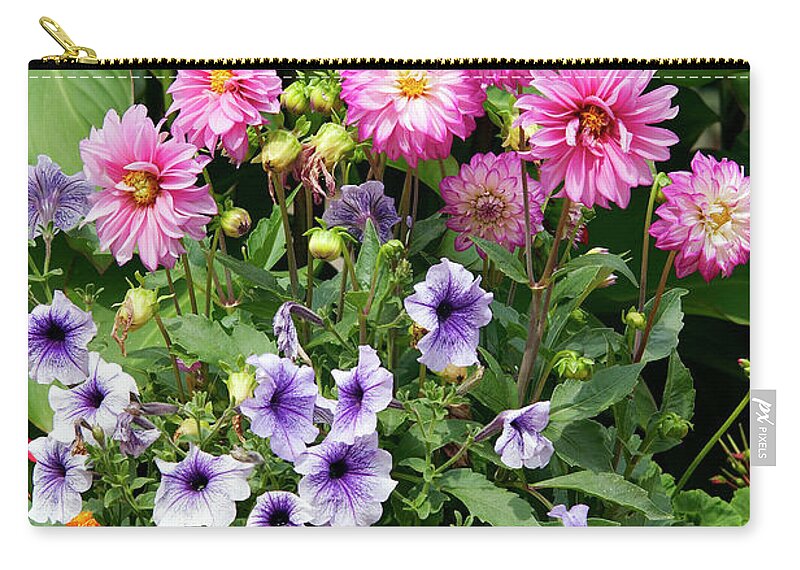 Bouquet Zip Pouch featuring the photograph Blossoming flowers #4 by Michal Boubin