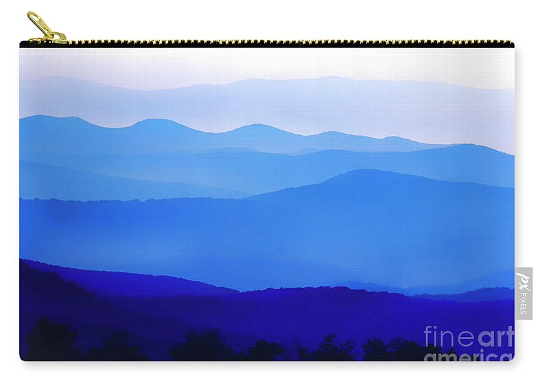 Appalachian Mountains Zip Pouch featuring the photograph Blue Ridge Mountains #3 by Thomas R Fletcher