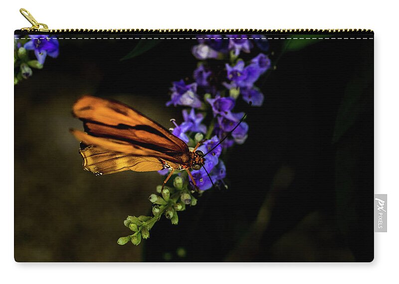 Jay Stockhaus Zip Pouch featuring the photograph Butterfly #3 by Jay Stockhaus