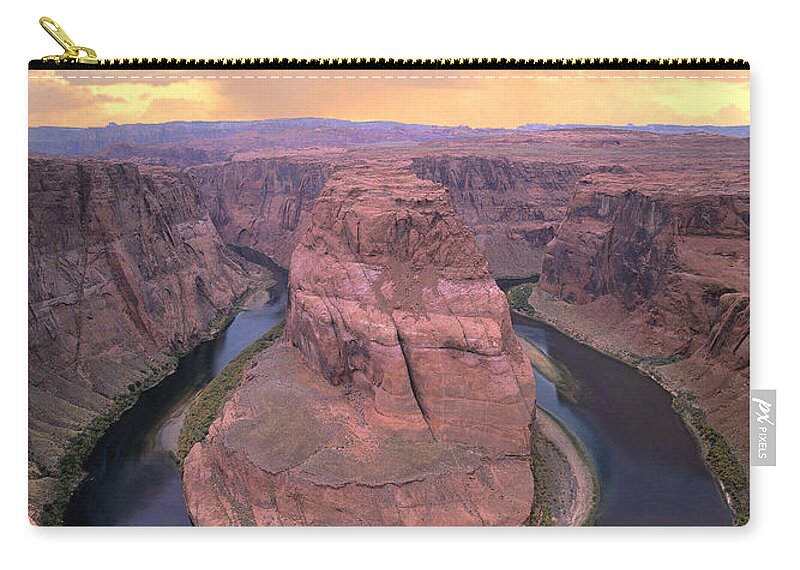 00175816 Zip Pouch featuring the photograph Colorado River at Horseshoe Bend #3 by Tim Fitzharris