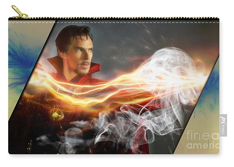 Doctor Strange Zip Pouch featuring the mixed media Doctor Strange Collection #2 by Marvin Blaine