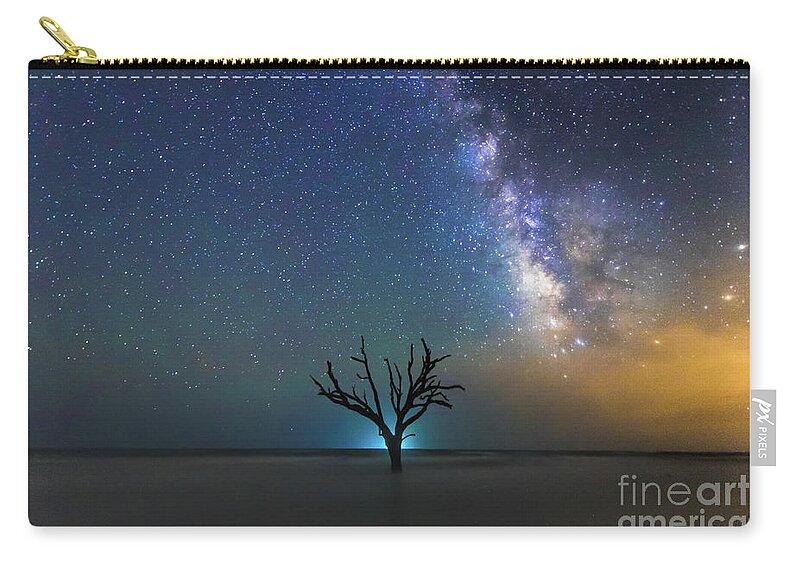 Edisto Island Zip Pouch featuring the photograph Edisto Island Milky Way #3 by Robert Loe