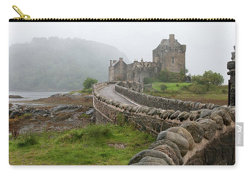 Landscape Zip Pouch featuring the photograph Eilean Donan Castle by Michalakis Ppalis