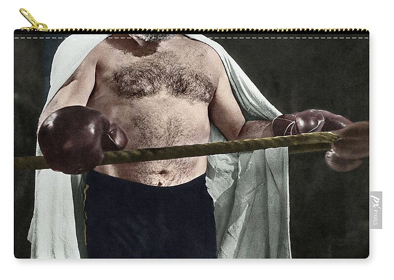 1944 Zip Pouch featuring the photograph Ernest Hemingway #15 by Granger
