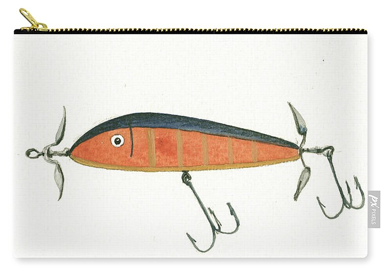 Fishing lure #3 Zip Pouch by Juan Bosco - Pixels