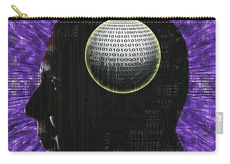 Computers Zip Pouch featuring the photograph Futuristic Communications #3 by George Mattei
