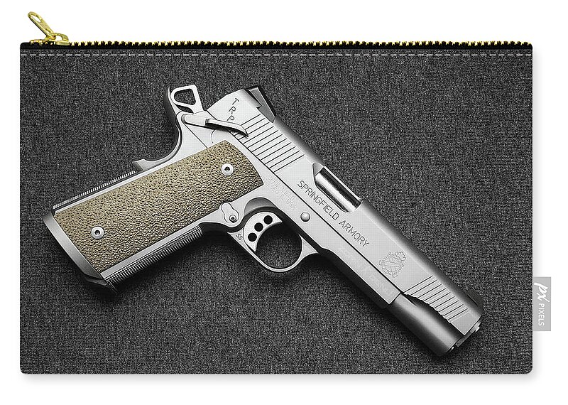 Handgun Zip Pouch featuring the photograph Handgun #3 by Jackie Russo
