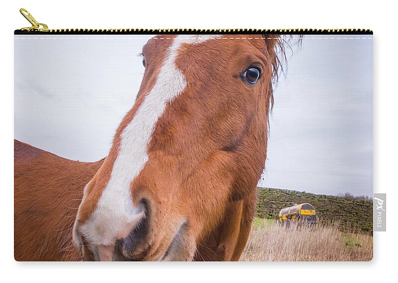 D90 Zip Pouch featuring the photograph Horse #3 by Mariusz Talarek