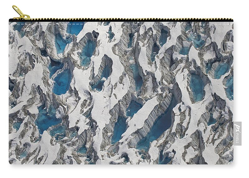 Mp Zip Pouch featuring the photograph Meltwater Lakes On Hubbard Glacier #3 by Matthias Breiter