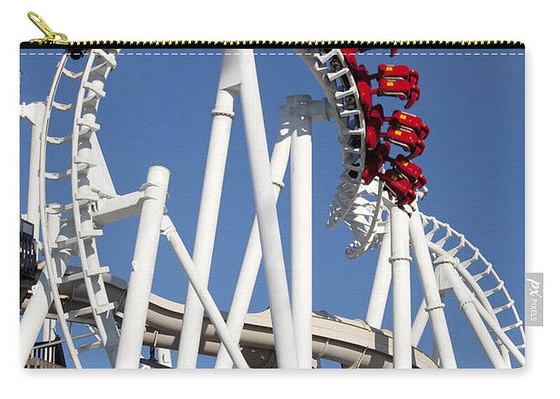Wildwood Zip Pouch featuring the photograph Modern Rollercoaster #3 by Anthony Totah