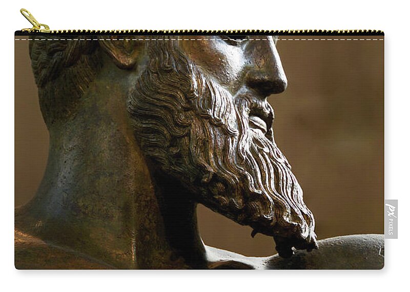 Poseidon Carry-all Pouch featuring the photograph National Archaeology Museum, Athens by Vladi Alon