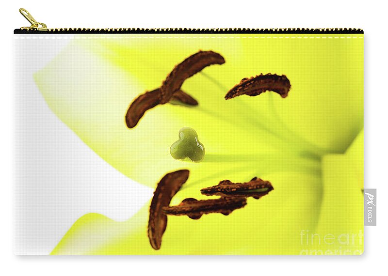 Abstract Carry-all Pouch featuring the photograph Oriental Lily Flower by Raul Rodriguez