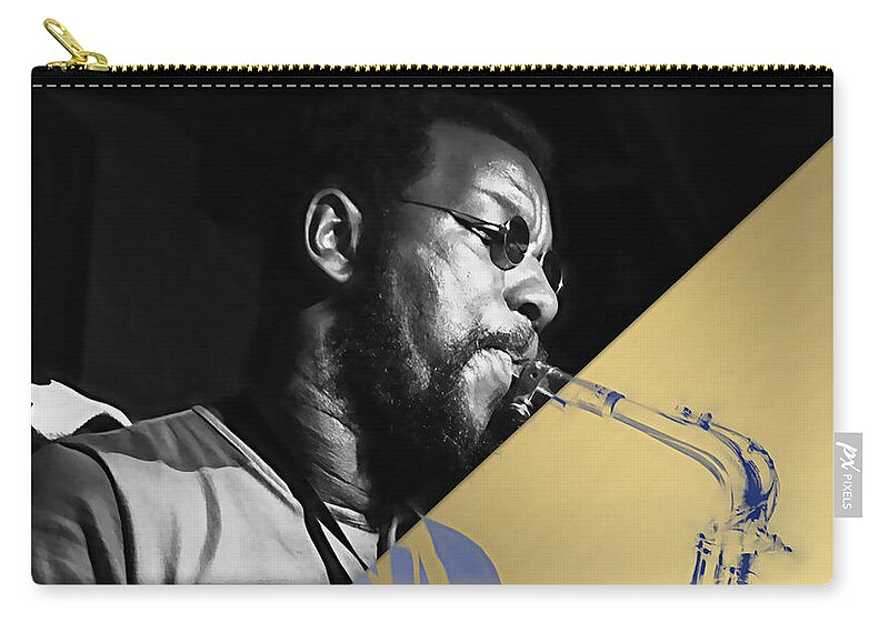 Ornette Coleman Zip Pouch featuring the mixed media Ornette Coleman Collection #3 by Marvin Blaine