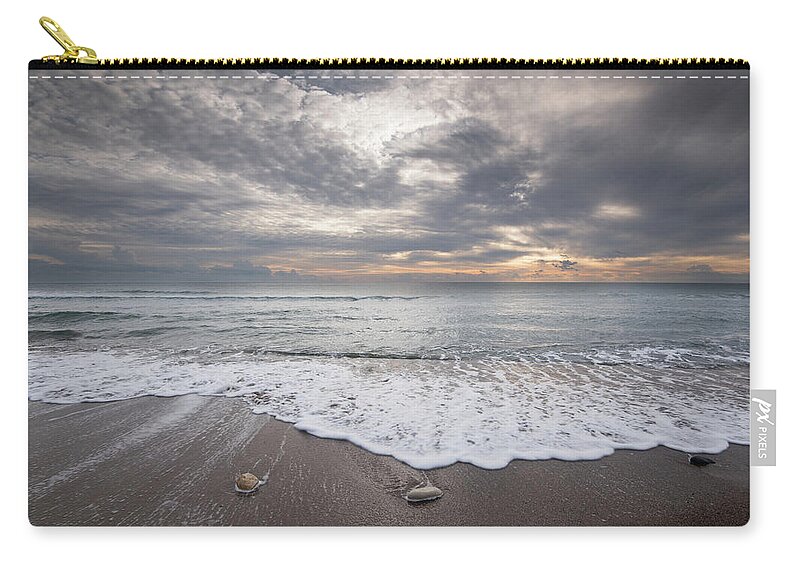 Coastline Zip Pouch featuring the photograph Sea and Sky by Michalakis Ppalis