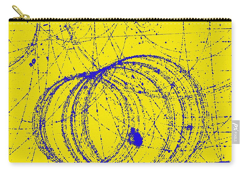 Cloud Chamber Zip Pouch featuring the photograph Positron Tracks #3 by Omikron